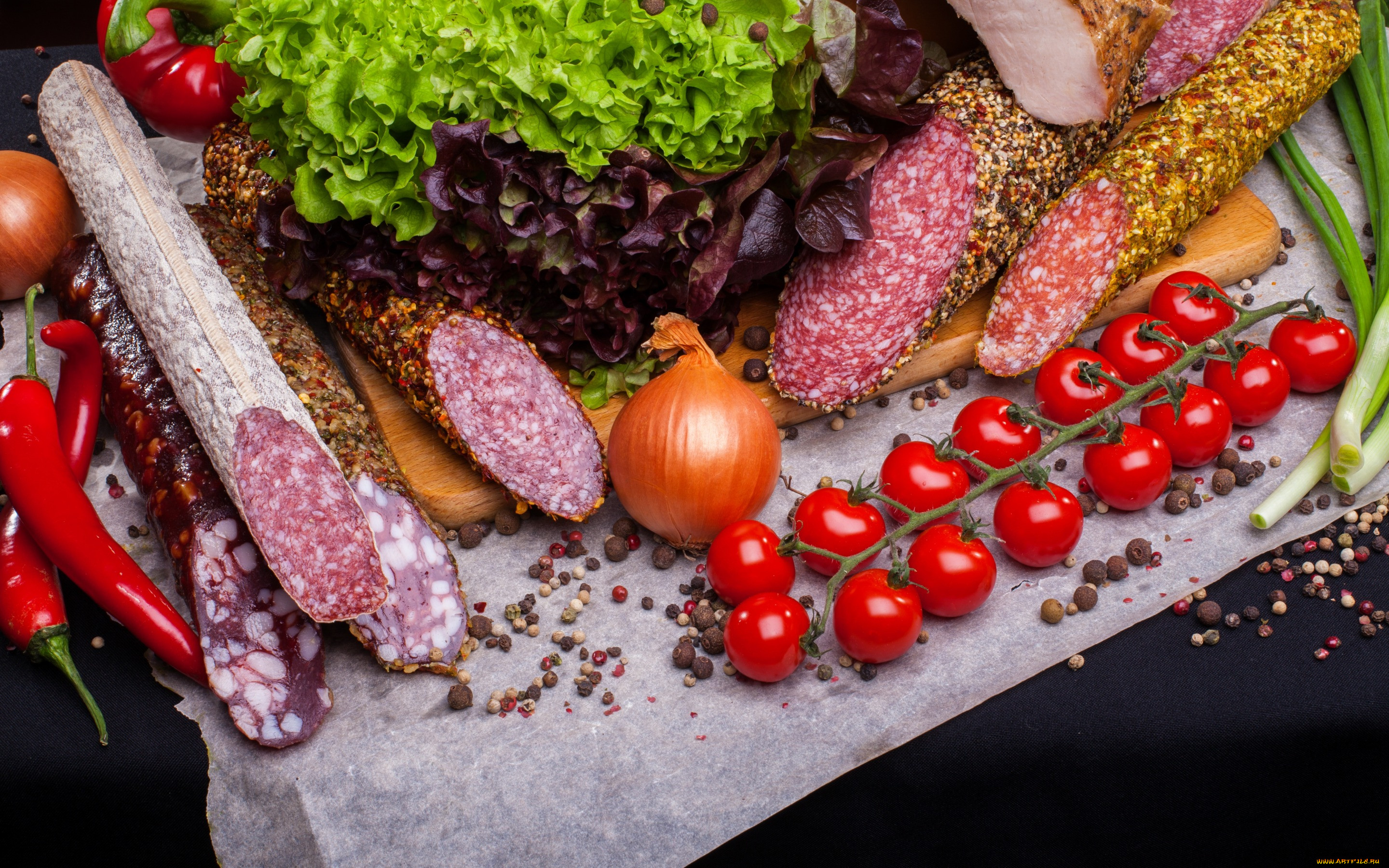 ,  , sausage, tomatoes, , , , , vegetables, meat, , , , 